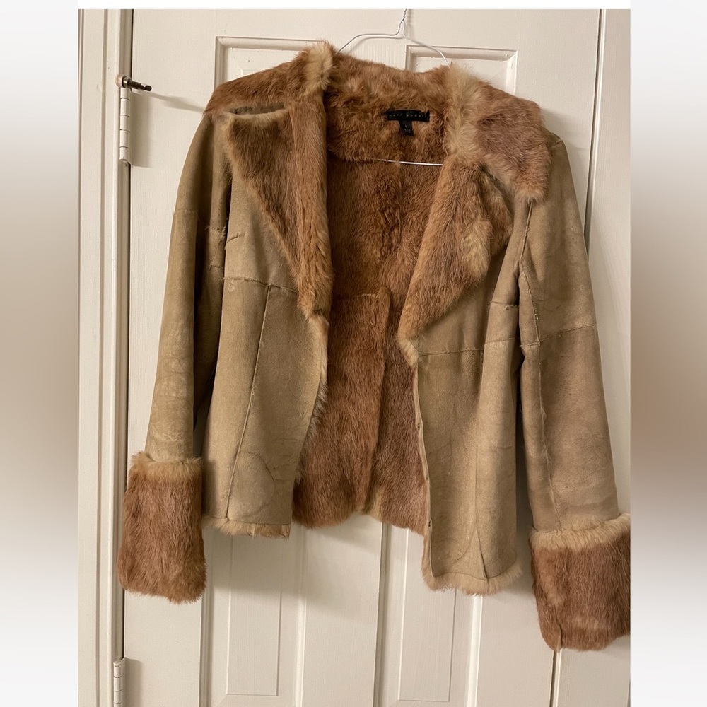 Vintage Y2K Sheri bodell authentic fur and leather jacket